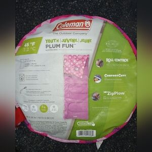 Coleman Youth Plum Fun Sleeping Bag